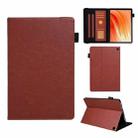 For Amazon Kindle Fire HD10 2021/2023 Extraordinary Series Smart Leather Tablet Case(Brown) - 1