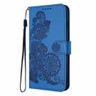 For Realme 13 Pro / 13 Pro+ Global Datura Flower Embossed Flip Leather Phone Case(Blue) - 3