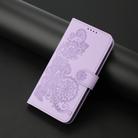 For Realme 13 Pro / 13 Pro+ Global Datura Flower Embossed Flip Leather Phone Case(Purple) - 2