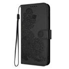 For Realme 13 Pro / 13 Pro+ Global Datura Flower Embossed Flip Leather Phone Case(Black) - 3