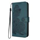 For Realme 13 Pro / 13 Pro+ Global Datura Flower Embossed Flip Leather Phone Case(Dark Green) - 3