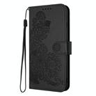 For Realme GT5 Pro Datura Flower Embossed Flip Leather Phone Case(Black) - 3