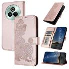 For Realme P3 Pro Datura Flower Embossed Flip Leather Phone Case(Rose Gold) - 1