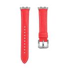 For Honor Band 9 Genuine Leather Watch Band(Red) - 1