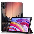 For Xiaomi Redmi Pad Pro 12.1 Custer Painted 3-Fold Stand Leather Smart Tablet Case(Sunset) - 1