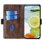 For Motorola Edge 5G 2024 Contrast Color Side Buckle Leather Phone Case(Light Brown + Green) - 3