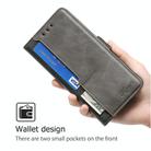 For Motorola Moto G85 5G Contrast Color Side Buckle Leather Phone Case(Black + Grey) - 2