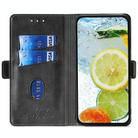 For Motorola Moto G85 5G Contrast Color Side Buckle Leather Phone Case(Black + Grey) - 3