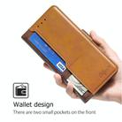 For Motorola Moto G85 5G Contrast Color Side Buckle Leather Phone Case(Dark Brown + Gold) - 2