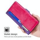 For Motorola Moto G85 5G Contrast Color Side Buckle Leather Phone Case(Purple + Rose Red) - 2