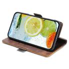 For Motorola Edge 50 5G Contrast Color Side Buckle Leather Phone Case(Light Brown + Green) - 3