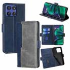 For Motorola Moto G Stylus 5G 2025 Contrast Color Side Buckle Leather Phone Case(Blue + Grey) - 1