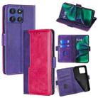 For Motorola Moto G Stylus 5G 2025 Contrast Color Side Buckle Leather Phone Case(Purple + Rose Red) - 1
