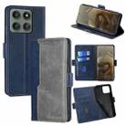 For Motorola Edge 60 Pro 5G Contrast Color Side Buckle Leather Phone Case(Blue + Grey) - 1