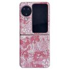 For OPPO Find N3 Flip Embroidery Style Full Coverage Phone Case(Pink) - 1