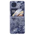For vivo X Flip Embroidery Style Full Coverage Phone Case(Blue) - 1