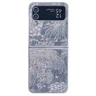 For Samsung Galaxy Z Flip4 Embroidery Style Full Coverage Phone Case(Grey) - 1