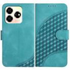For ZTE Axon 60 YX0060 Elephant Head Embossed Phone Leather Case with Lanyard(Light Blue) - 1