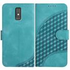 For ZTE Blade A32 YX0060 Elephant Head Embossed Phone Leather Case with Lanyard(Light Blue) - 1