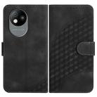 For ZTE Blade A35 Lite YX0060 Elephant Head Embossed Phone Leather Case with Lanyard(Black) - 1