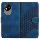 For ZTE Blade A35 Lite YX0060 Elephant Head Embossed Phone Leather Case with Lanyard(Royal Blue) - 1
