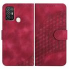 For ZTE Blade A52 YX0060 Elephant Head Embossed Phone Leather Case with Lanyard(Rose Red) - 1
