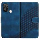 For ZTE Blade A52 YX0060 Elephant Head Embossed Phone Leather Case with Lanyard(Royal Blue) - 1