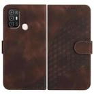 For ZTE Blade A52 YX0060 Elephant Head Embossed Phone Leather Case with Lanyard(Coffee) - 1