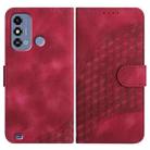 For ZTE Blade A53 YX0060 Elephant Head Embossed Phone Leather Case with Lanyard(Rose Red) - 1