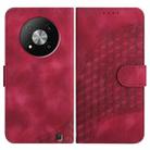 For ZTE Blade A73 5G YX0060 Elephant Head Embossed Phone Leather Case with Lanyard(Rose Red) - 1