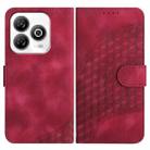 For ZTE Blade A75 4G YX0060 Elephant Head Embossed Phone Leather Case with Lanyard(Rose Red) - 1