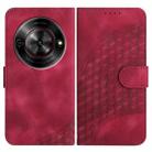 For ZTE Blade A75 5G / Nubia Focus YX0060 Elephant Head Embossed Phone Leather Case with Lanyard(Rose Red) - 1