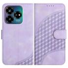 For ZTE Blade V60 Design YX0060 Elephant Head Embossed Phone Leather Case with Lanyard(Light Purple) - 1