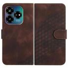 For ZTE Blade V60 Design YX0060 Elephant Head Embossed Phone Leather Case with Lanyard(Coffee) - 1