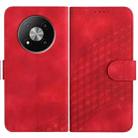 For ZTE Fresh 50 YX0060 Elephant Head Embossed Phone Leather Case with Lanyard(Red) - 1