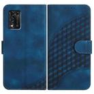For ZTE Libero 5G II YX0060 Elephant Head Embossed Phone Leather Case with Lanyard(Royal Blue) - 1