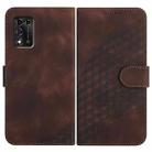 For ZTE Libero 5G II YX0060 Elephant Head Embossed Phone Leather Case with Lanyard(Coffee) - 1