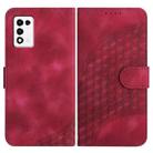 For ZTE Libero 5G III YX0060 Elephant Head Embossed Phone Leather Case with Lanyard(Rose Red) - 1
