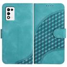For ZTE Libero 5G III YX0060 Elephant Head Embossed Phone Leather Case with Lanyard(Light Blue) - 1