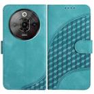 For ZTE nubia Focus Pro YX0060 Elephant Head Embossed Phone Leather Case with Lanyard(Light Blue) - 1