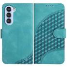 For ZTE nubia S 5G A403ZT YX0060 Elephant Head Embossed Phone Leather Case with Lanyard(Light Blue) - 1