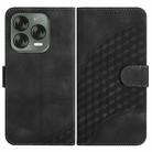 For ZTE Blade V70 Design YX0060 Elephant Head Embossed Phone Leather Case with Lanyard(Black) - 1
