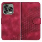 For ZTE Blade V70 Design YX0060 Elephant Head Embossed Phone Leather Case with Lanyard(Rose Red) - 1