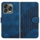 For ZTE Blade V70 Design YX0060 Elephant Head Embossed Phone Leather Case with Lanyard(Royal Blue) - 1