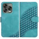 For ZTE Blade V70 Design YX0060 Elephant Head Embossed Phone Leather Case with Lanyard(Light Blue) - 1