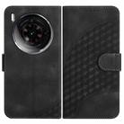 For ZTE nubia Z50S Pro YX0060 Elephant Head Embossed Phone Leather Case with Lanyard(Black) - 1