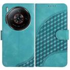 For ZTE nubia Z60S Pro YX0060 Elephant Head Embossed Phone Leather Case with Lanyard(Light Blue) - 1