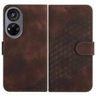 For ZTE Voyage 40 YX0060 Elephant Head Embossed Phone Leather Case with Lanyard(Coffee) - 1