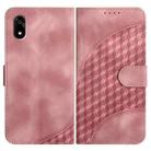 For ZTE Kantan Sumaho 4 A402ZT YX0060 Elephant Head Embossed Phone Leather Case with Lanyard(Pink) - 1