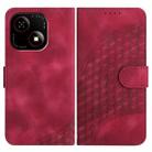 For ZTE Blade A35e 4G YX0060 Elephant Head Embossed Phone Leather Case with Lanyard(Rose Red) - 1